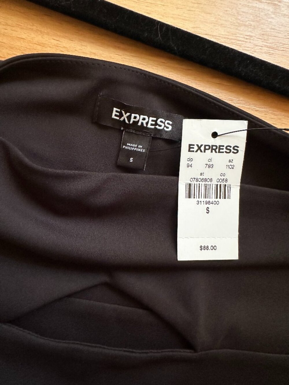 Express Body Contour Square Neck Knit Sheath Midi Dress NWT - Black (S) - Picture 11 of 14